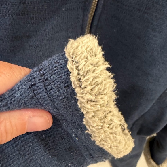 Women’s Kuhl Blue Sherpa-trimmed quarter zip sweater - Picture 5 of 6